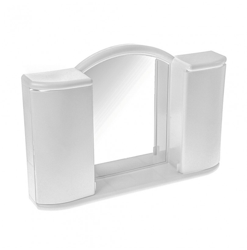 Шкаф зеркальный пластиковый 596*410мм Berossi Argo, АС 11904000, белый мрамор - фото - 1