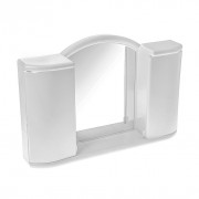 Шкаф зеркальный пластиковый 596*410мм Berossi Argo, АС 11904000, белый мрамор - фото - 1