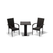 Набор мебели Парис мини (2 стула+стол 70см) черный - фото - 1