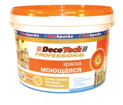 Краска водоэмульсионная моющаяся DecoTech Professional база C 3,78кг - фото - 1