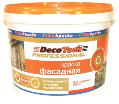 Краска водоэмульсионная фасадная DecoTech Professional база LC 11,7кг - фото - 1