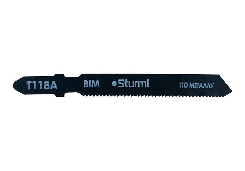 Полотна для э/лобзика по металлу T118A Sturm! 92мм, шаг 1,1-1,5 (упак/5шт) - фото - 1