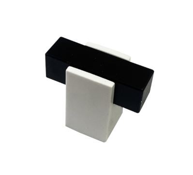 Ручка-кнопка мебельная К14, белый/черный - фото - 1