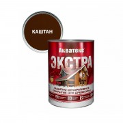 Акватекс Экстра защитно-декоративное покрытие для древесины, Каштан 0,8 л - фото - 1