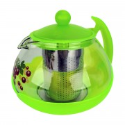 Чайник заварочный Mallony Decotto-G-750 0,75 л, стекло, фильтр-нержавейка, зеленый - фото - 1