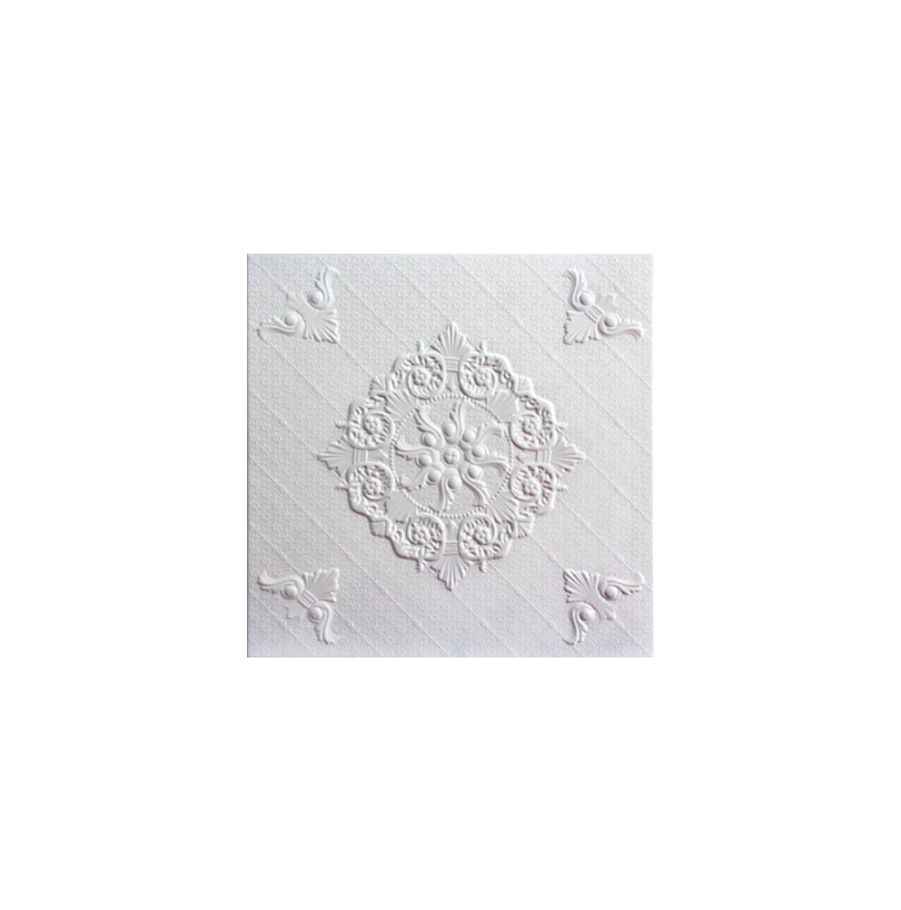 Плита потолочная С2059 50*50см/2м² белый (8шт) - фото - 1