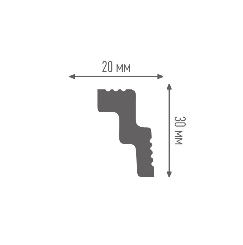 Уголок стыковочный внутренний ПЛИНТЭКС F20/30, белый (4шт/упак) - фото - 2