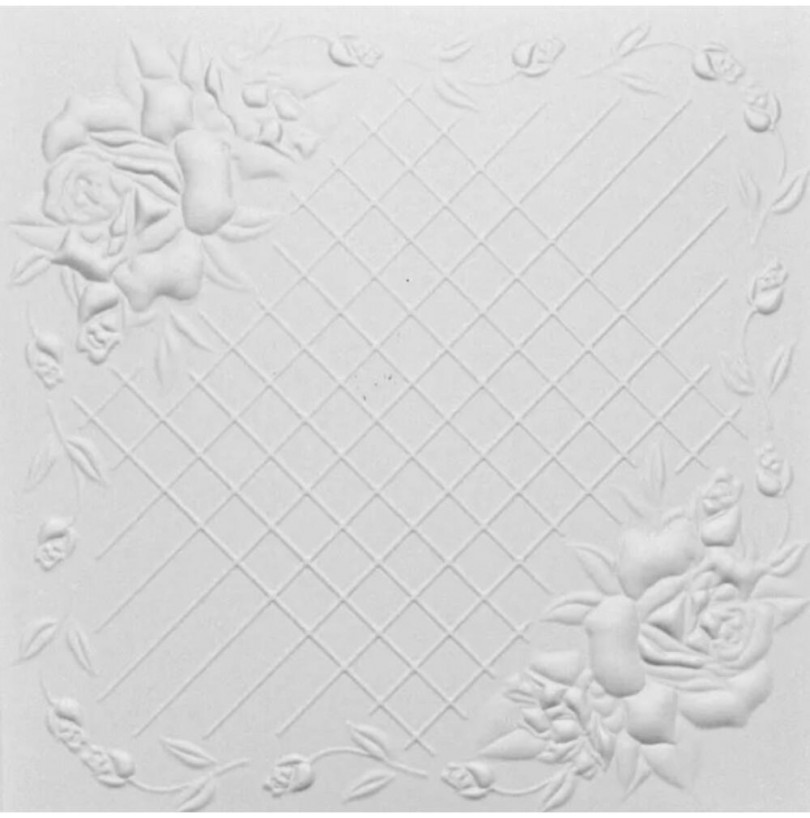 Плита потолочная С2064 50*50см/2м² белый (8шт) - фото - 1