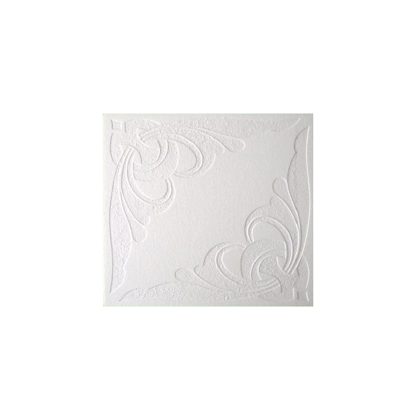 Плита потолочная штампованная Бабочка 50*50см/2м² белый (8шт)* - фото - 1