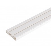 Карниз пластиковый потолочный Стандарт двухрядный 2,4 м, белый* - фото - 1