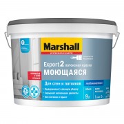 Краска для стен и потолков латексная Marshall Export-2 глубокоматовая база BW 9 л - фото - 1