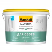 Краска для стен и потолков в/д Marshall Maestro Интерьерная Классика глубокоматовая белая 9 л - фото - 1