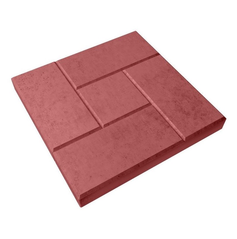 Плитка бетон 300*300*30мм "Калифорния" красный (228шт/20м²) - фото - 1