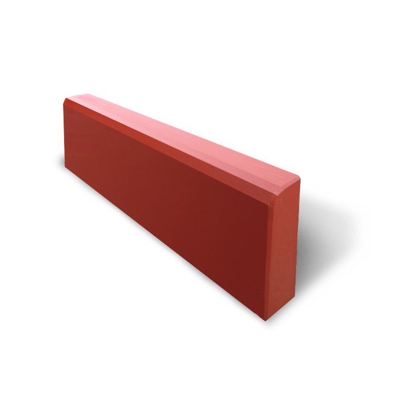 Бордюр бетон "Гладкий" 500*210*50мм Красный (150) - фото - 1