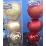 Набор шаров пластик d-12 см, 3 шт. СА1201, красный - фото - 1