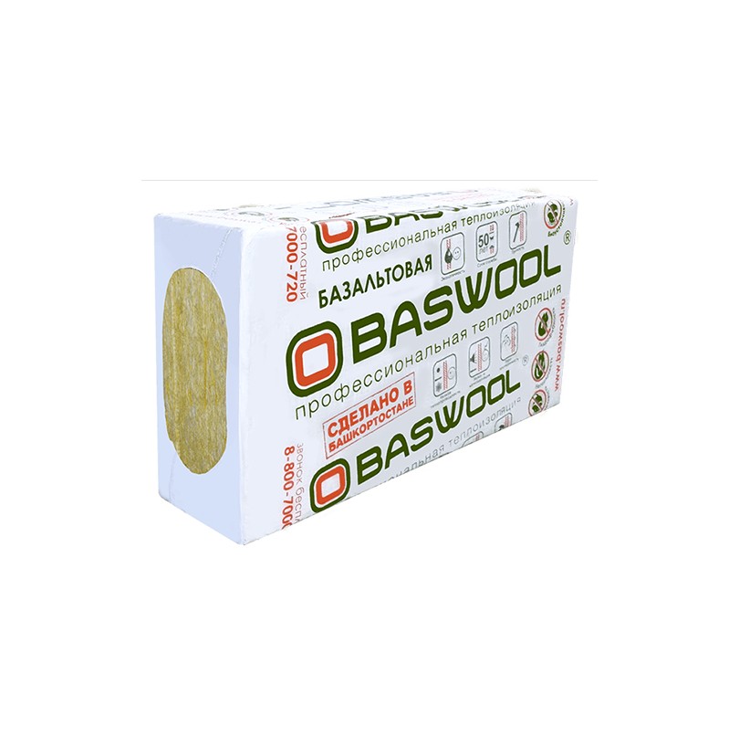 Утеплитель BASWOOL Стандарт 50 (1200*600*100мм) 6шт/4,32м² - фото - 1
