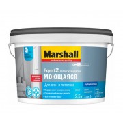 Краска для стен и потолков латексная Marshall Export-2 глубокоматовая база BC 2,5 л - фото - 1
