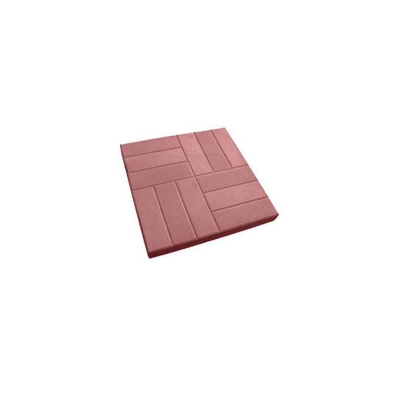 Плитка бетон 500*500*50мм "12 кирпичей" красный (48шт/12м²) - фото - 1