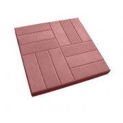 Плитка бетон 500*500*50мм "12 кирпичей" красный (48шт/12м²) - фото - 1