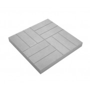 Плитка бетон 500*500*50мм "12 кирпичей" серый (48шт/12м²) - фото - 1