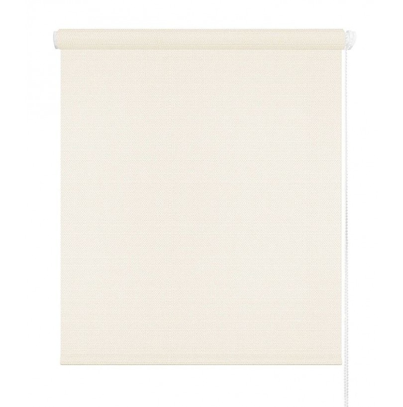 Рулонная штора с эффектом рогожки Блэкаут Вестерн 61,5*175 см, молочный - фото - 1