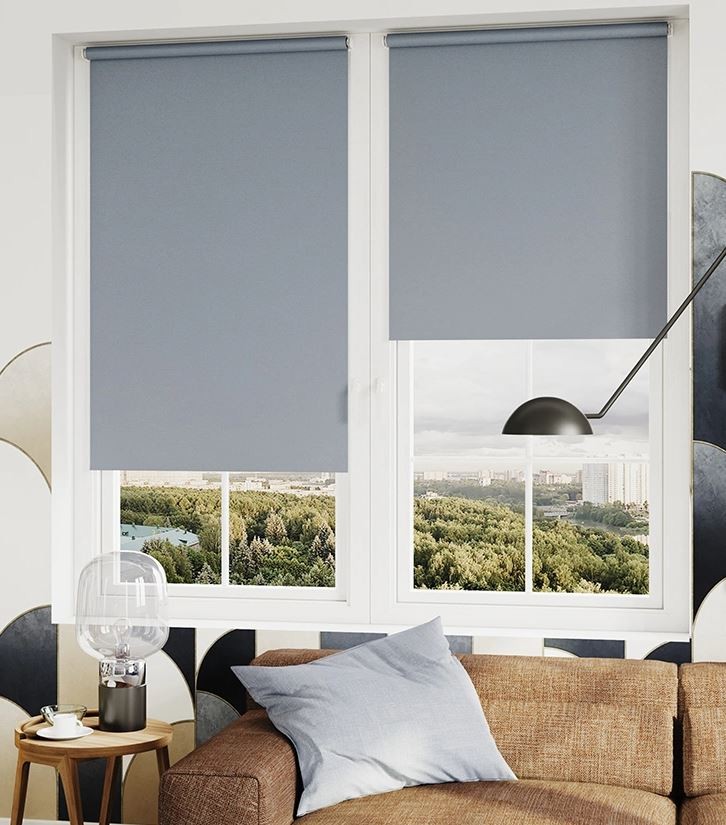 Рулонная штора Лестер 57*175 см, светло-серый - фото - 1