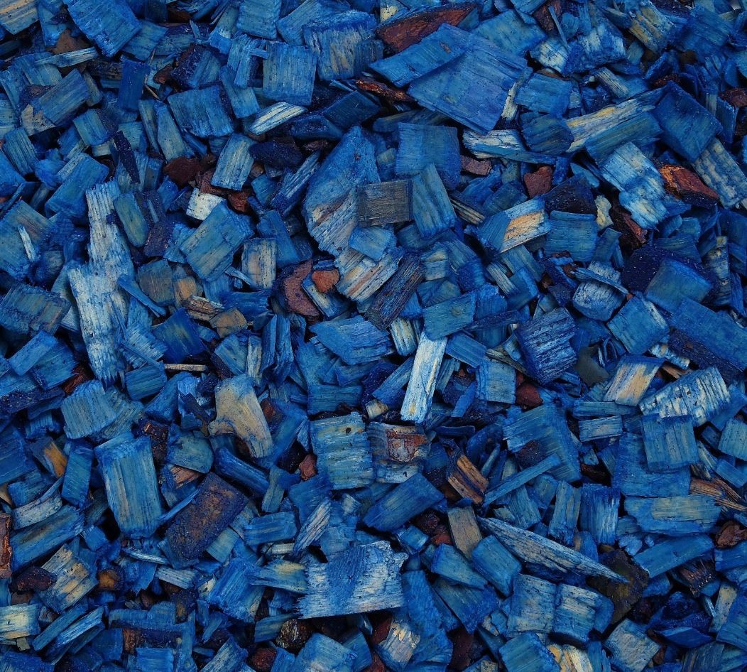Щепа декоративная, синий 60л - фото - 1