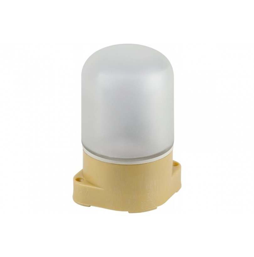 Светильник для бани прямой, пластик/стекло IP65 E27 max 60Вт, НББ 01-60-007, сосна Эра - фото - 1