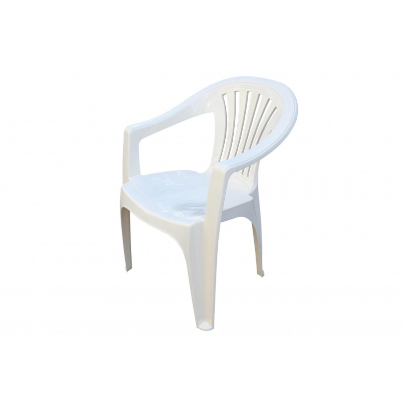 Кресло пластиковое Эфес белое - фото - 1
