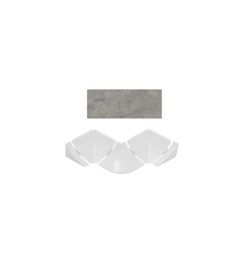 Набор комплектующих к плинтусу для столешницы (5 предметов) Идеал 547 Лофт светло-серый - фото - 1