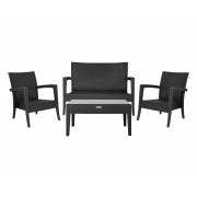Набор мебели Ola Dom Делюкс (диван+2кресла+стол) антрацит - фото - 1