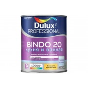 Краска в/д для стен и потолков, Dulux Professional Bindo 20 полуматовая база BW (св/колер) 1л - фото - 1
