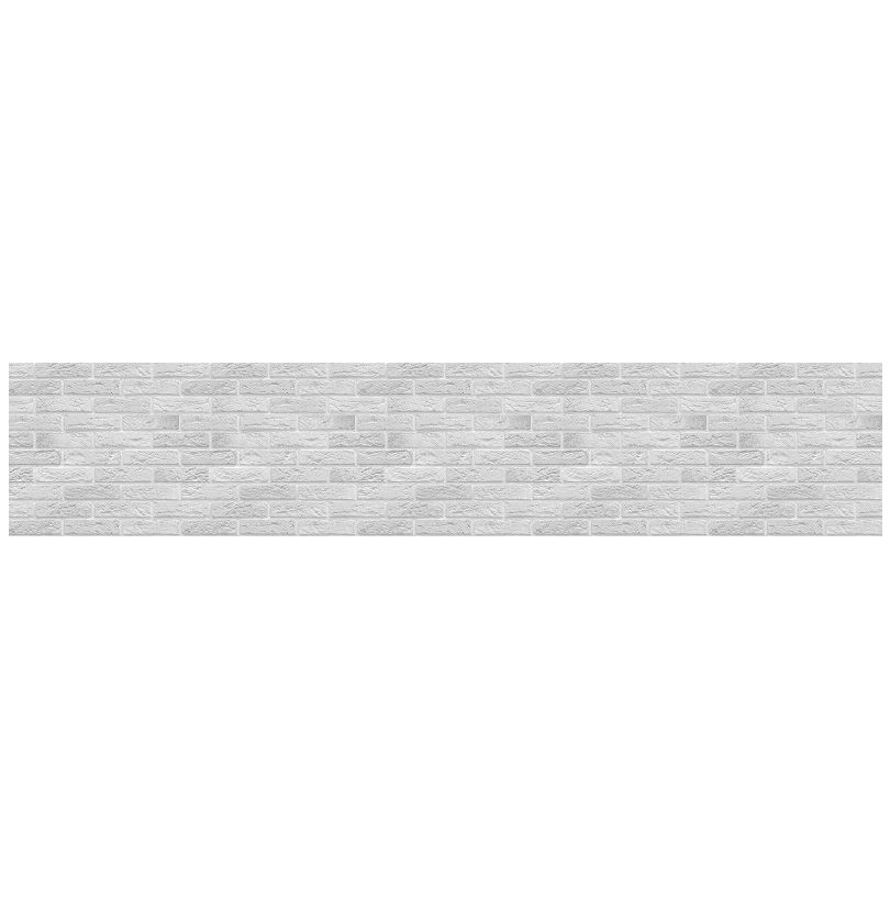 Кухонный фартук АБС Кирпич белая пудра (600*3000*1,5мм) STELLA - фото - 1