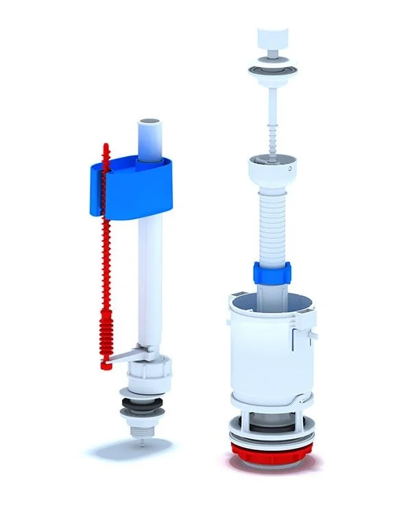 Арматура сантех. с нижней подводкой 1/2" WC4550 с пласт.штуцером, ручка шток