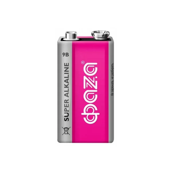 Батарейка алкалиновая (крона) ФАZA 6LR61 Super Alkaline 9V, 2шт.