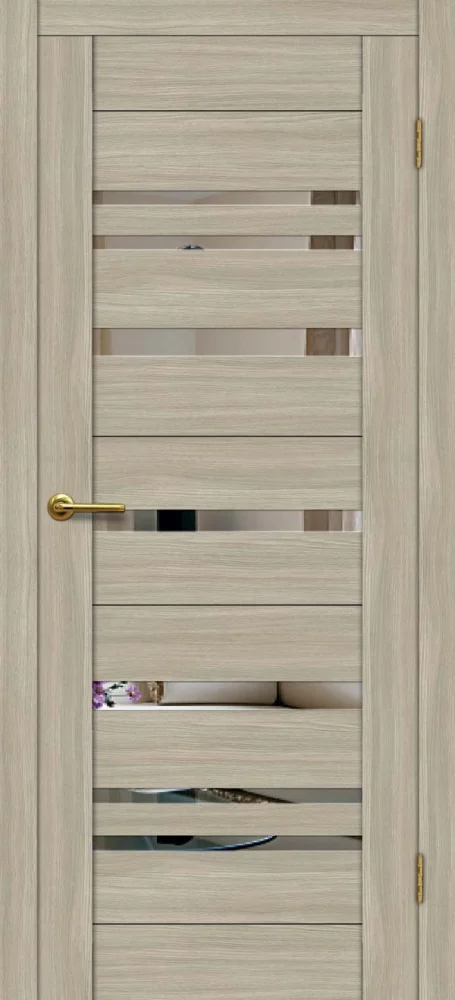 Дверь межкомнатная Future 2 экошпон, Дуб дымчатый 2000*700*38мм, с зеркалом