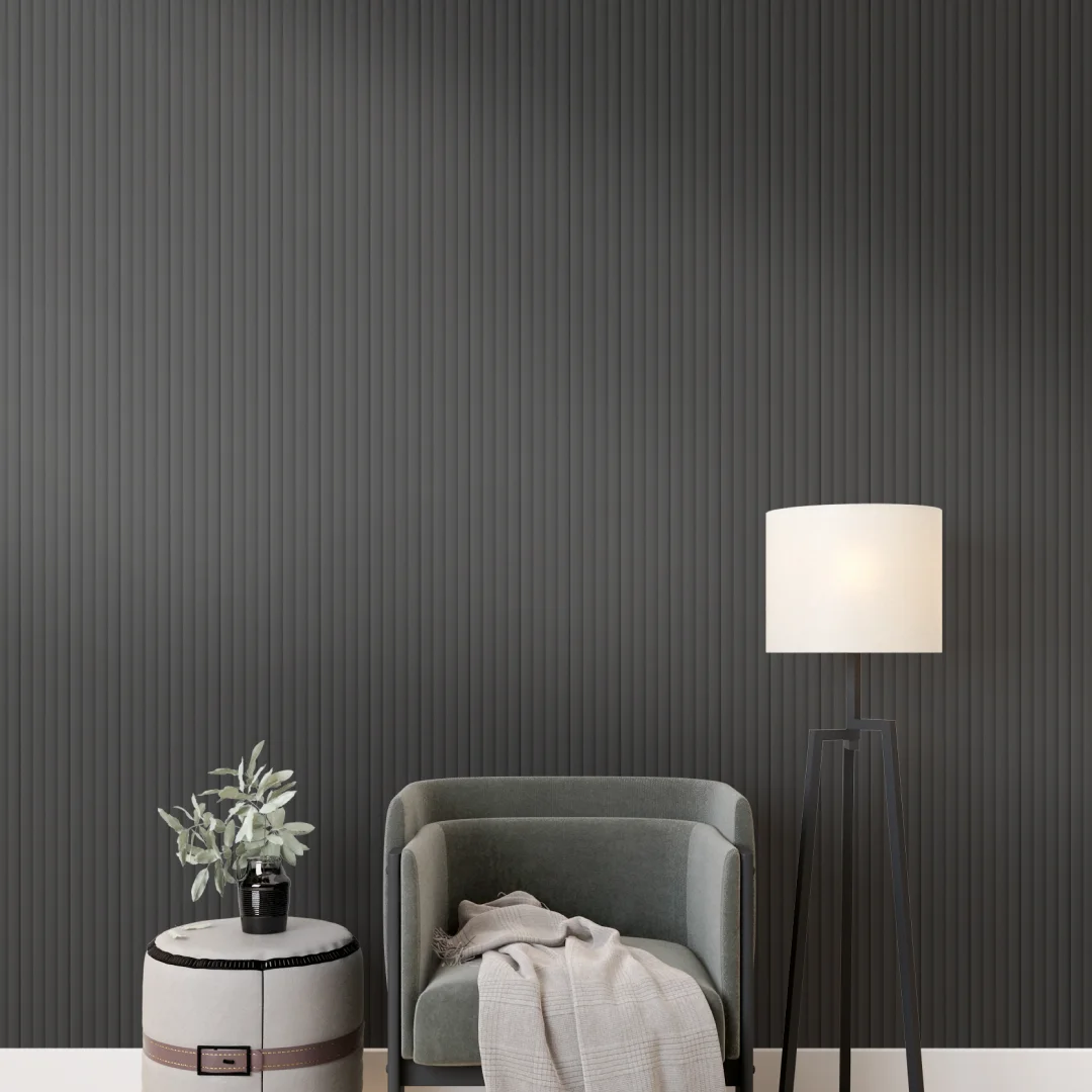 Профиль старт-финиш МДФ Stella Wave De Luxe Black Lead 2700*55*16 (4шт)