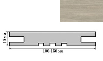 Добор экошпон телескопический Дуб дымчатый 150*10*2050мм