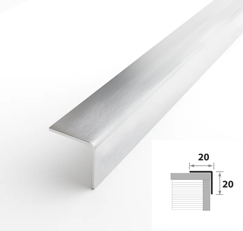 Профиль угловой 20*20 наружный нерж. сталь ПУ 20НС.2700.001