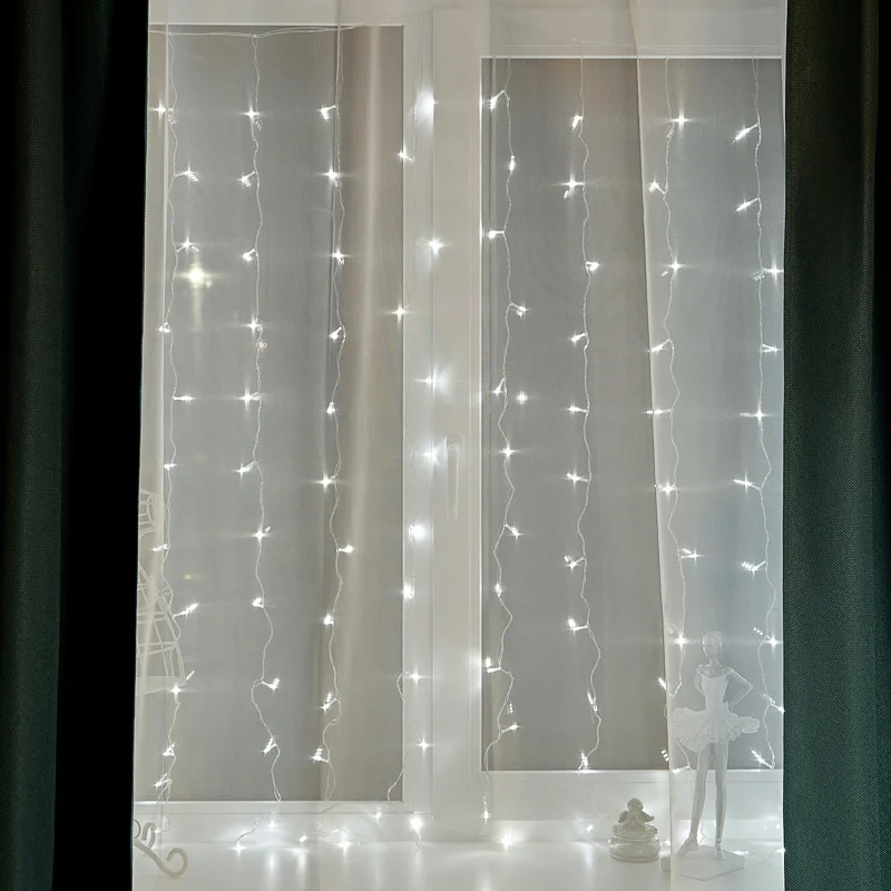 Гирлянда светодиодная Дождь 1,5х1,5м 144LED 12Вт IP20 Neon-Night 235-035, белый