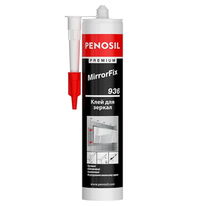 Клей монтажный каучуковый для зеркал Penosil MirrorFix 936 бежевый 280 мл