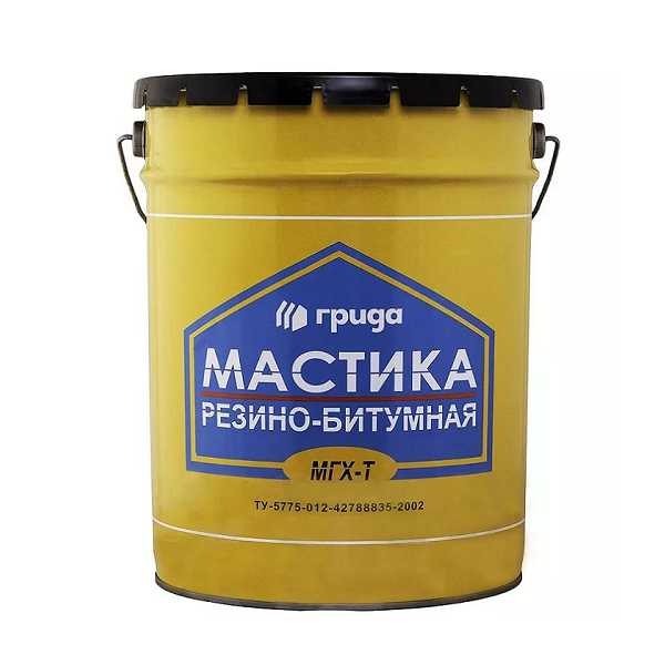 Мастика резино-битумная Грида МГХ-Т, черная, 21 кг