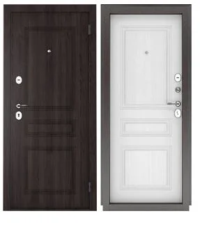 Дверь металл ЛУАРА Рационалист NEW 2050/960/ L Дуб пасадена\ясень белоснежны\МОККО левая