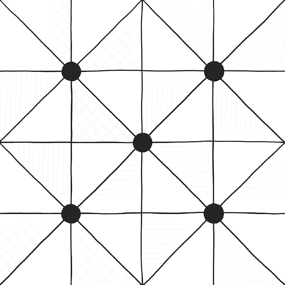Плитка керамическая Домино Геометрия декор 30х30х0,7 см (1,35 кв м) белая 15 шт/уп