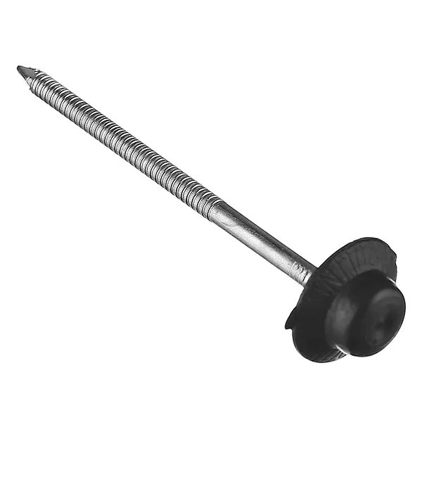 Гвозди под ондулин черные (100шт )