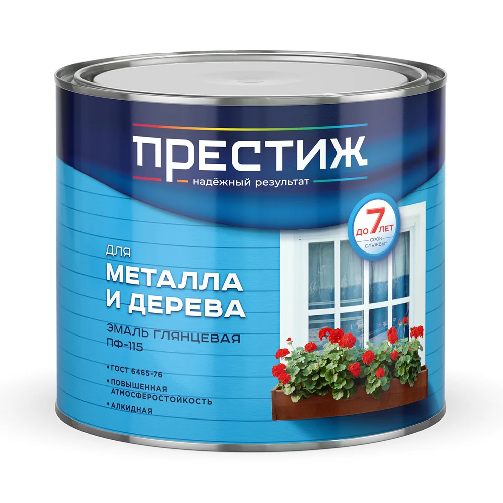 Эмаль ПФ-115 универсальная Престиж алкидная, глянцевая 1,9 кг, слоновая кость