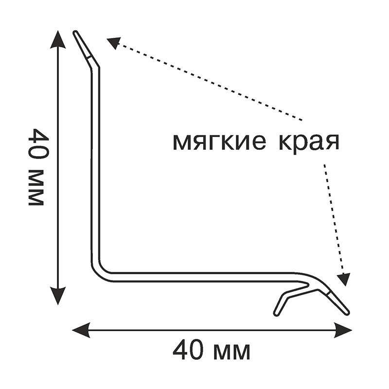 Бордюр ПВХ для ванн ГРЕЙС 40*40 1,85м (15)