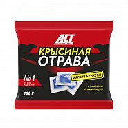 Средство от крыс ALT Крысиная отрава №1 тесто-сырные брикеты, 100 г