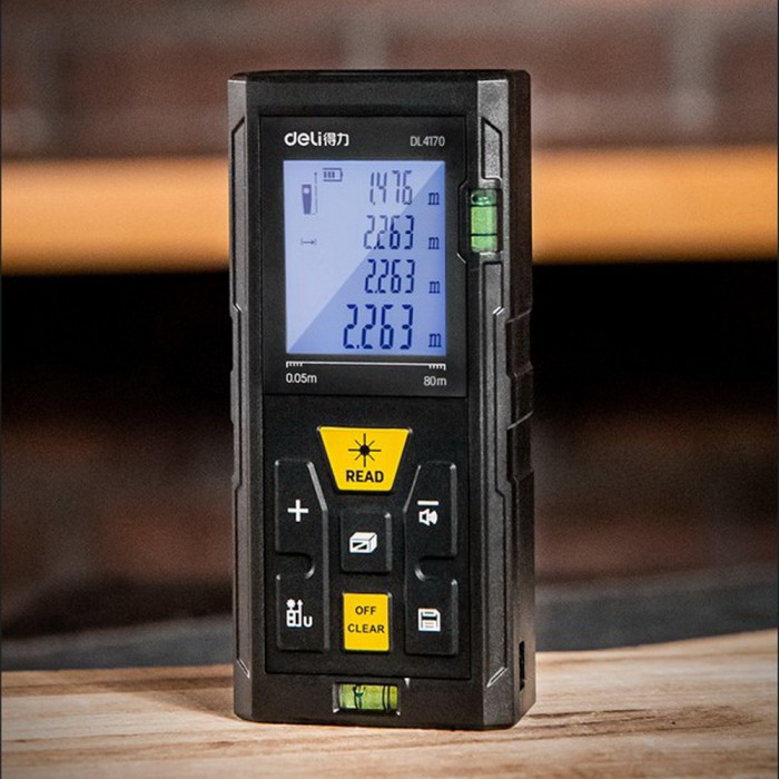 Дальномер лазерный Deli DL4171 диапазон измерения от 0,05 до 100 м