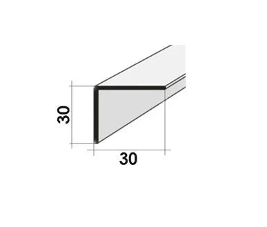Угол ПВХ 30*30*2700мм белый